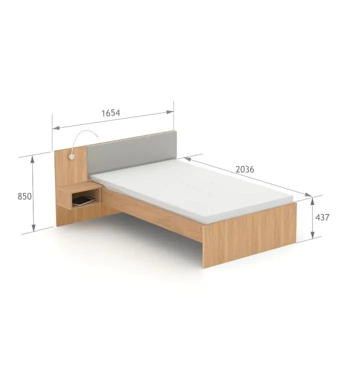 Łóżko SN-120 White Oak Łóżko SN-120 White Oak