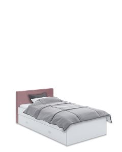Łóżko tapicerowane 120x200 White Pink
