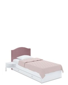 Łóżko tapicerowane 90x200 Bella White Pink