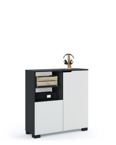 Regał niski 100 Uni Dark Grey