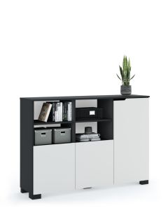 Regał niski 150 Uni Dark Grey