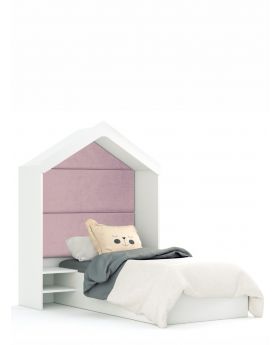 Łóżko domek White&Pink