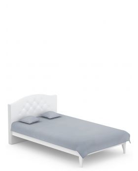 Łóżko tapicerowane 120x200 ReStyle White Button