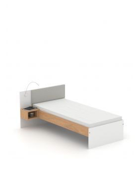 Łóżko SN 90 P=L White Oak