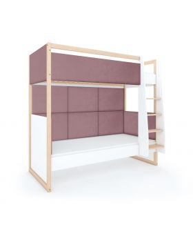 Łóżko Dual Prawe WHITE PINK V