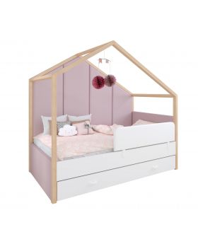 Łóżko Domek 170 / White&Pink