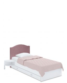 Łóżko tapicerowane 90x170 Bella White Pink
