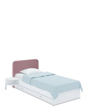 Łóżko tapicerowane 120x200 Soft White Pink