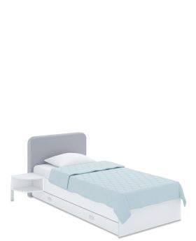 Łóżko tapicerowane 120x200 Soft White Stone