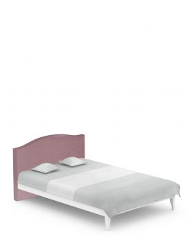Łóżko tapicerowane 140x200 ReStyle White Pink