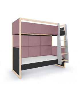 Łóżko Dual Prawe DARK PINK V