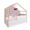 Łóżko Domek 170 / White&Pink