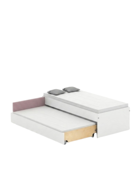 Łóżko Double 90-N White Pink