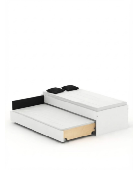 Łóżko Double 90-N White Black