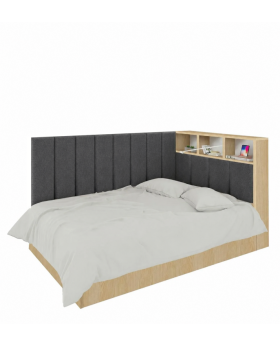 Łóżko Chill 120 Dąb Lindberg Anthracite Cloud 97