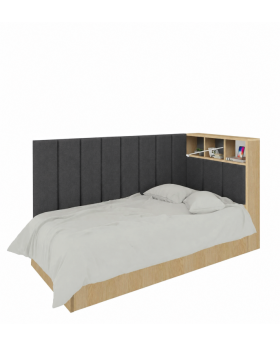 Łóżko Chill 90 Dąb Lindberg Anthracite Cloud 97