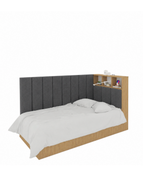 Łóżko Chill 90 Oak Anthracite Cloud 97