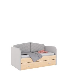 Tapicerowane łóżko dziecięce z szufladą, tapczanik dla dziecka.