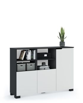 Regał niski 150 Uni Dark Grey