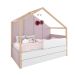Łóżko Domek 170 / White&Pink