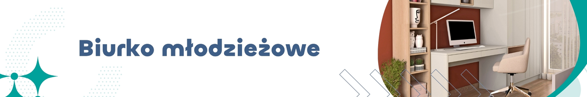 Biurko młodzieżowe w nowoczesnym pokoju młodzieżowym.