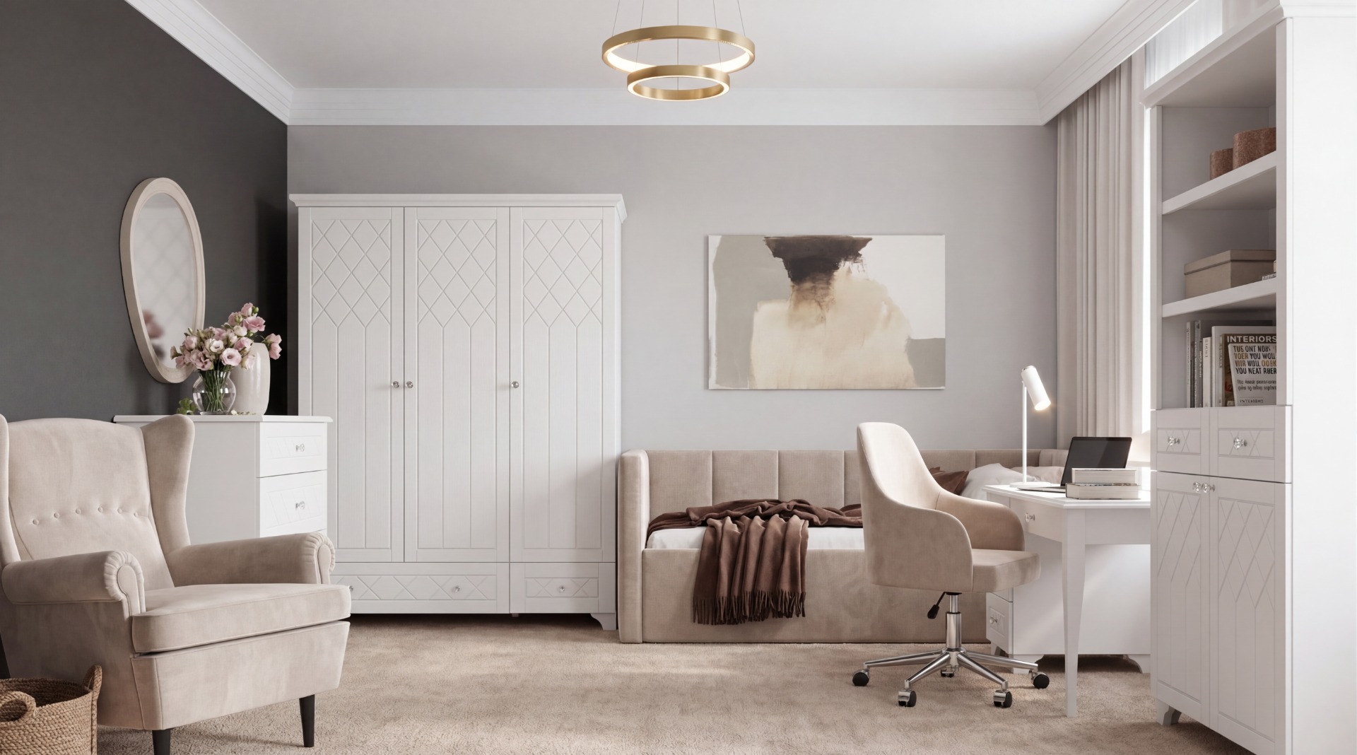 MEGA Łóżko – wnętrze sypialni