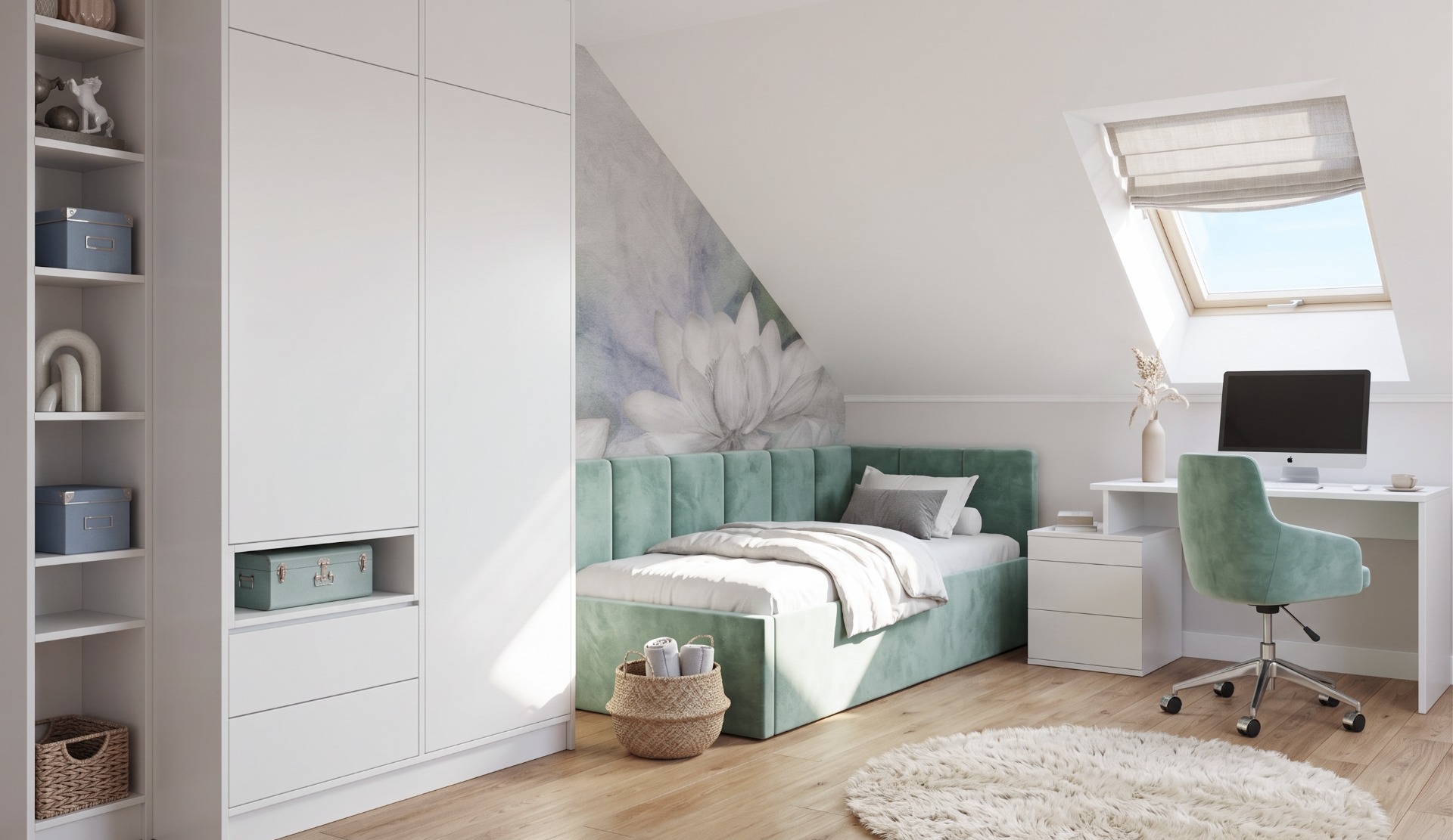 MEGA Łóżko – minimalistyczna aranżacja