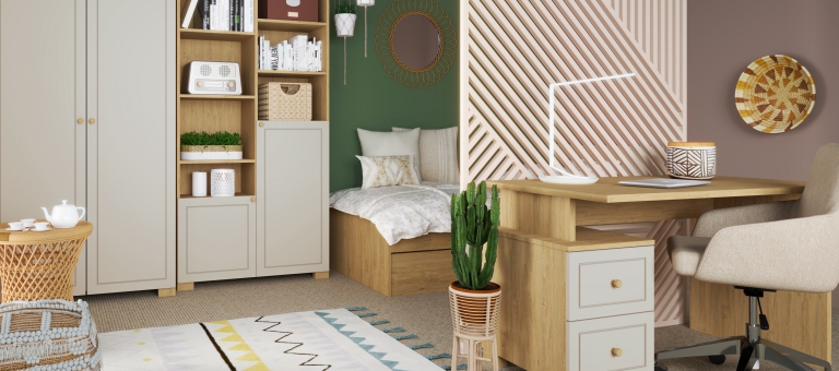 Meble młodzieżowe - kolekcja Frame Oak Kaszmir